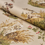 Schumacher Dog & Duck Alabaster Fabric