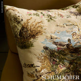 Schumacher Dog & Duck Alabaster Fabric