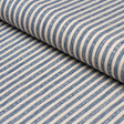 Schumacher Mathis Ticking Stripe Indigo Fabric