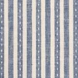 Schumacher Mathis Ticking Stripe Indigo Fabric