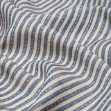 Schumacher Mathis Ticking Stripe Indigo Fabric