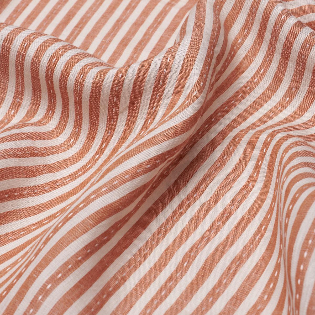 Schumacher Mathis Ticking Stripe Spice Fabric