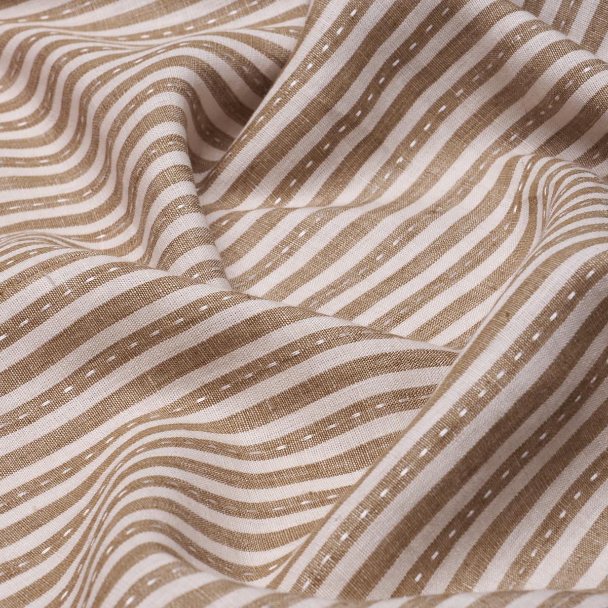 Schumacher Mathis Ticking Stripe Flax Fabric