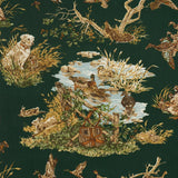 Schumacher Dog & Duck Verdant Fabric