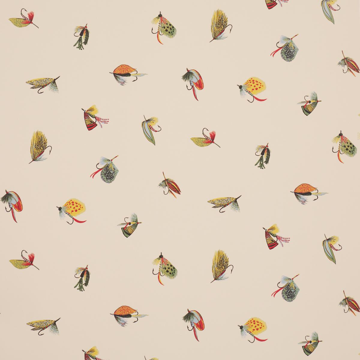Schumacher Fly Fishing Ivory Wallpaper