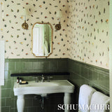 Schumacher Fly Fishing Ivory Wallpaper