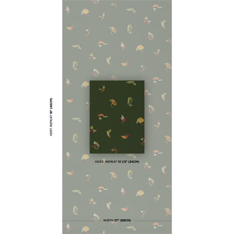 Schumacher Fly Fishing Forest Green Wallpaper