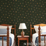 Schumacher Fly Fishing Forest Green Wallpaper