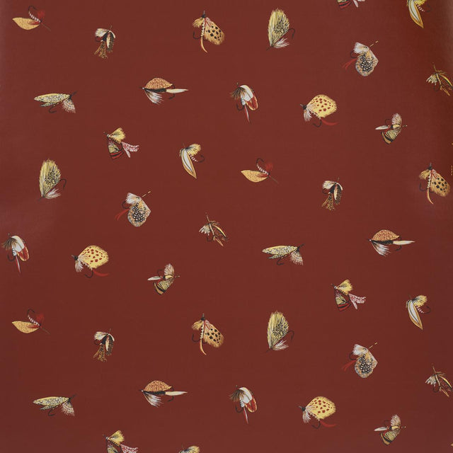 Schumacher Fly Fishing Russet Wallpaper