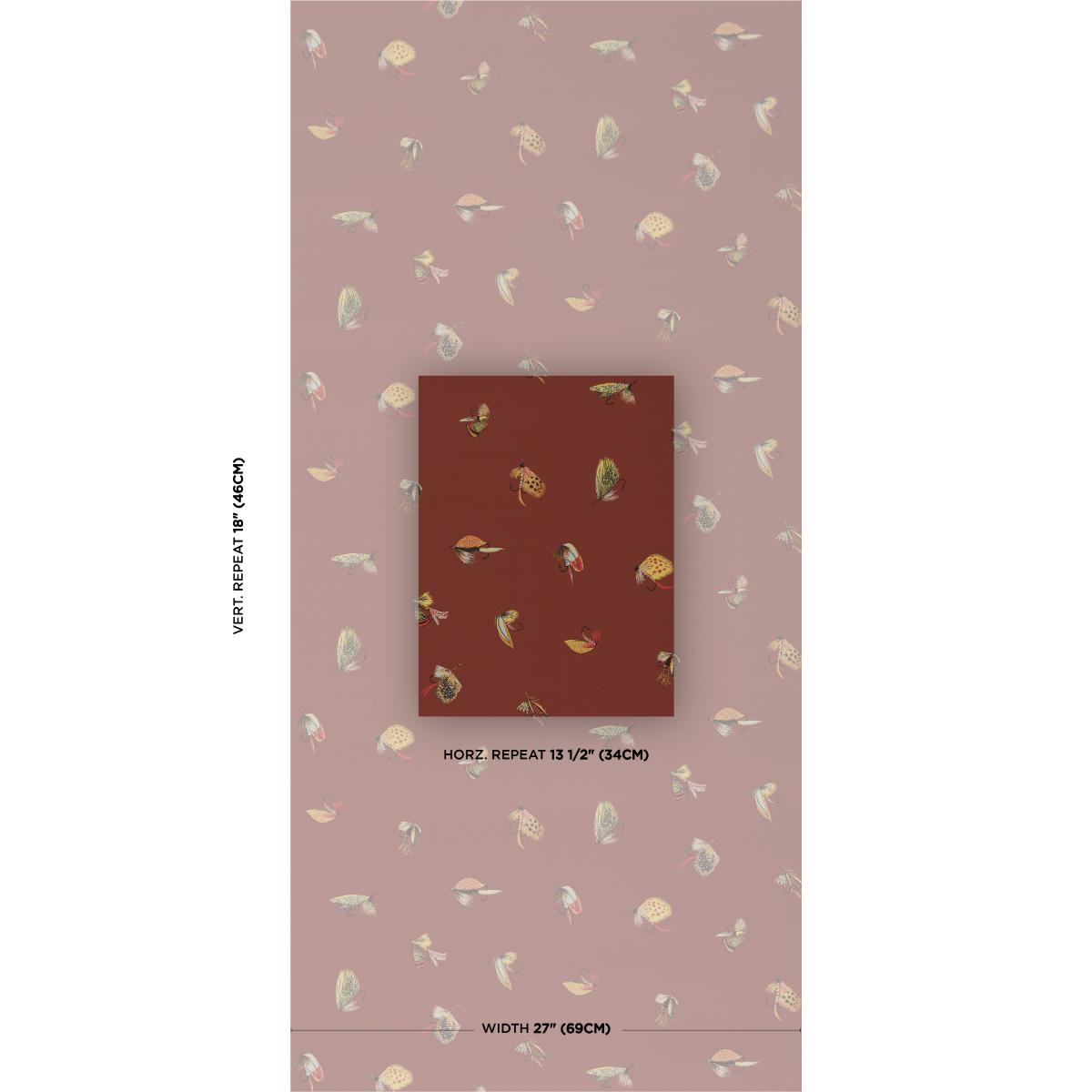 Schumacher Fly Fishing Russet Wallpaper