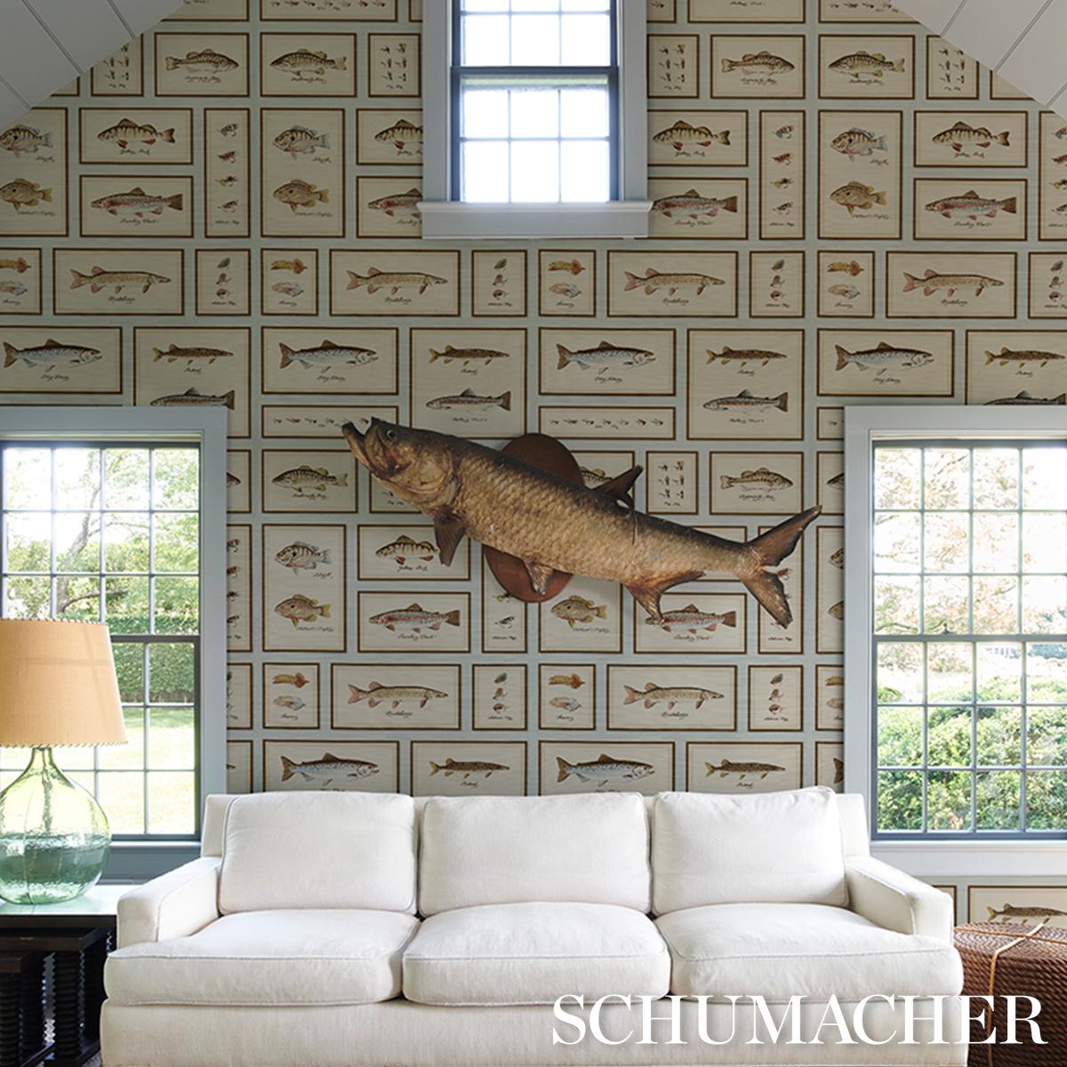 Schumacher Jamie'S Trophies Sisal Sky Wallpaper