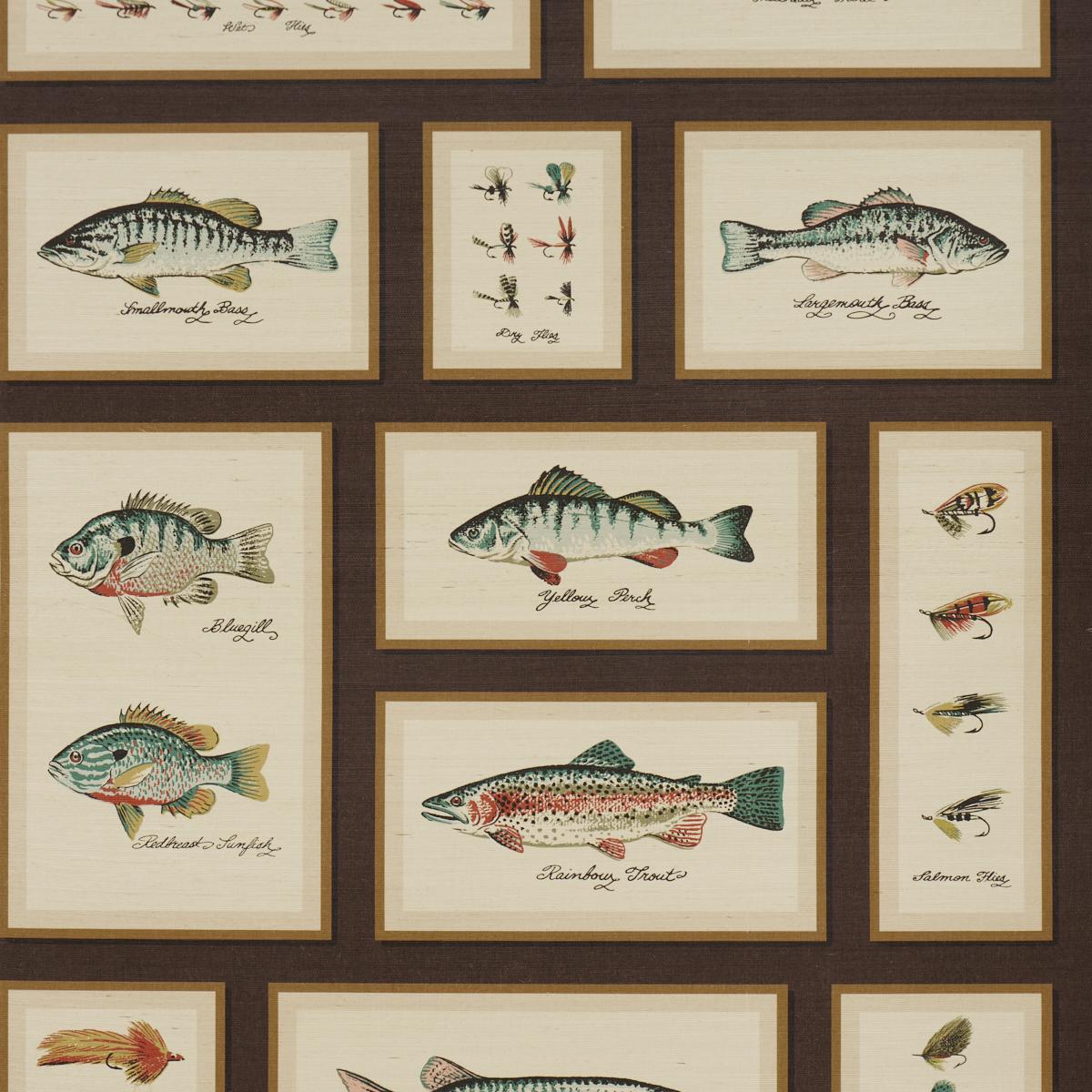 Schumacher Jamie'S Trophies Sisal Charcoal Wallpaper