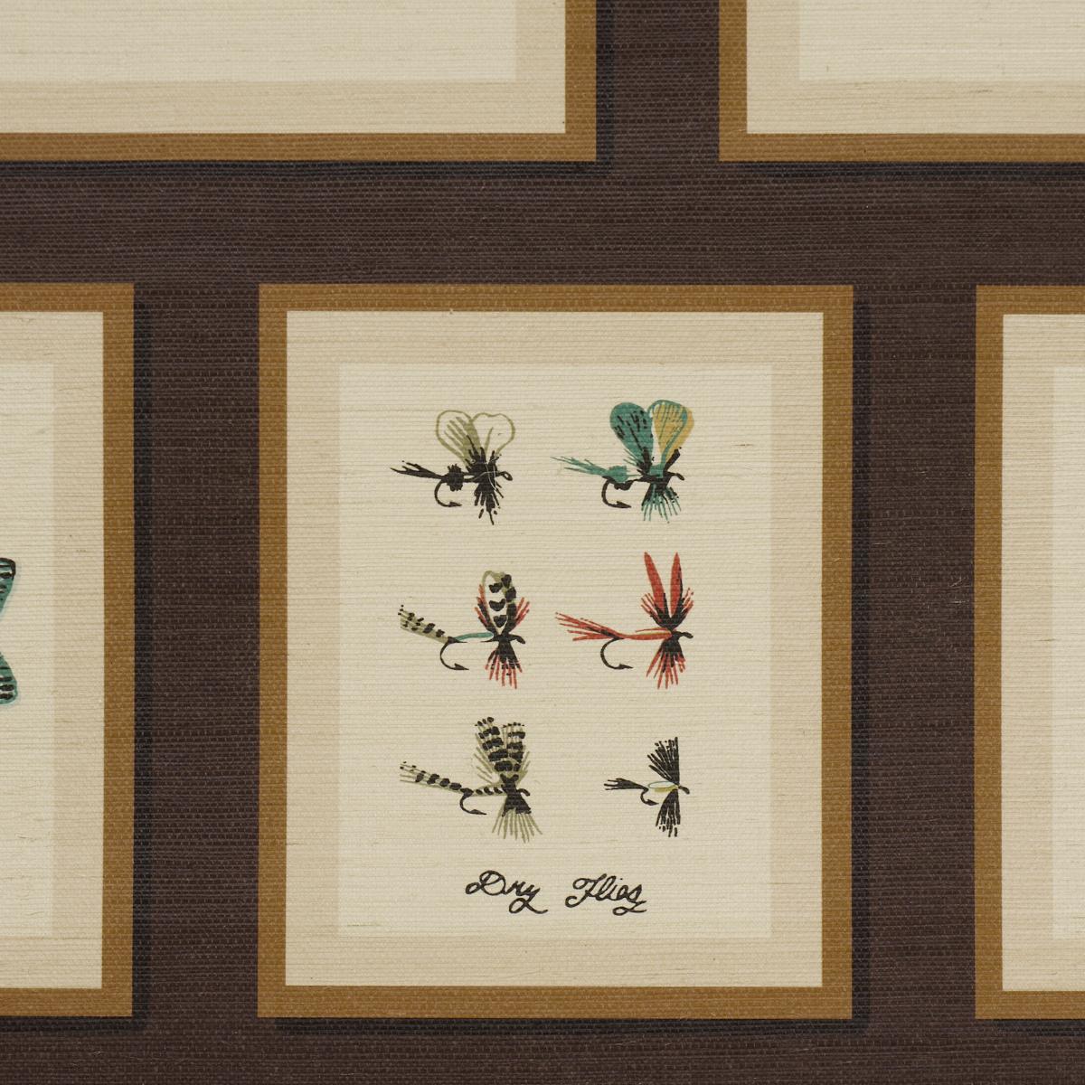 Schumacher Jamie'S Trophies Sisal Charcoal Wallpaper