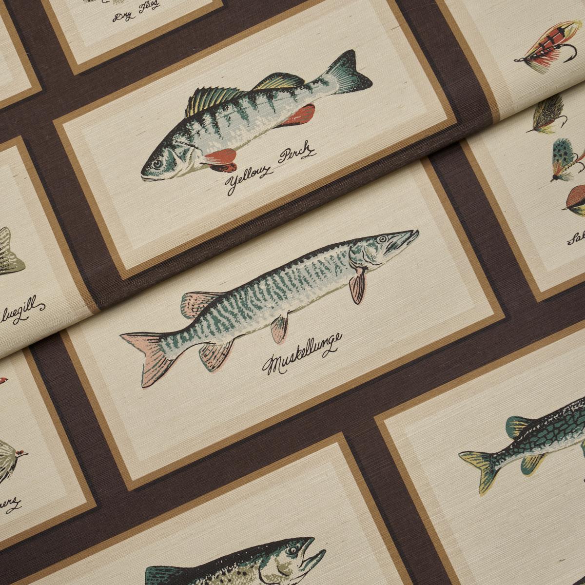 Schumacher Jamie'S Trophies Sisal Charcoal Wallpaper