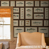 Schumacher Jamie'S Trophies Sisal Charcoal Wallpaper