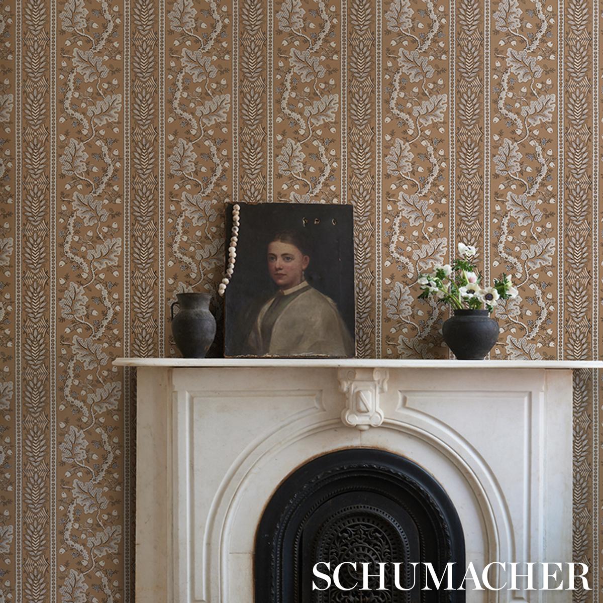 Schumacher Richmond House Saffron Wallpaper