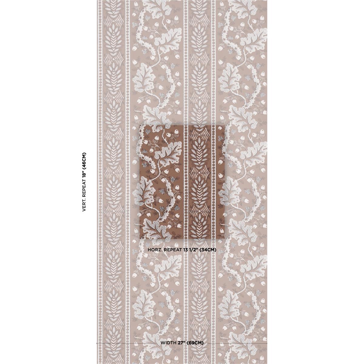 Schumacher Richmond House Mocha Wallpaper