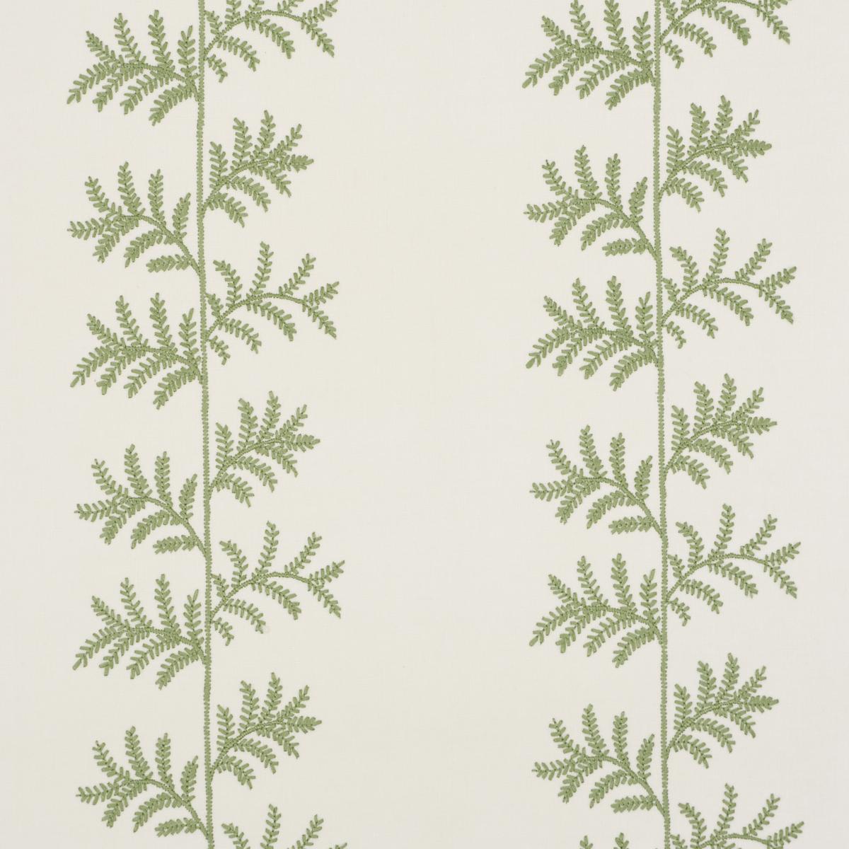 Schumacher Eloise Embroidery Wallcovering Sage Wallpaper