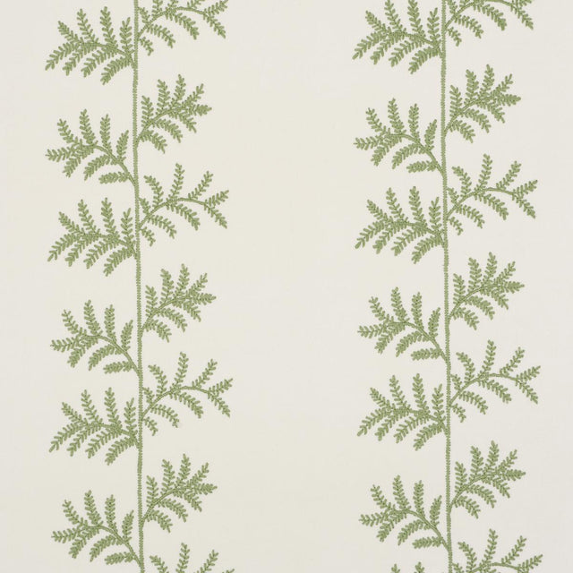 Schumacher Eloise Embroidery Wallcovering Sage Wallpaper