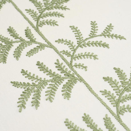 Schumacher Eloise Embroidery Wallcovering Sage Wallpaper