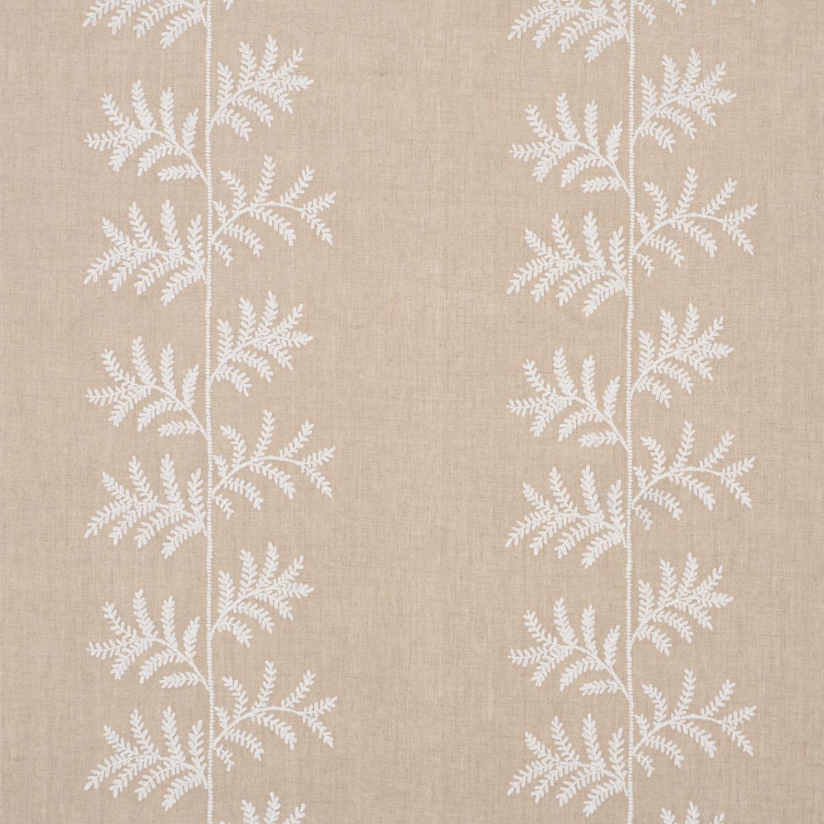 Schumacher Eloise Embroidery Wallcovering Natural Wallpaper