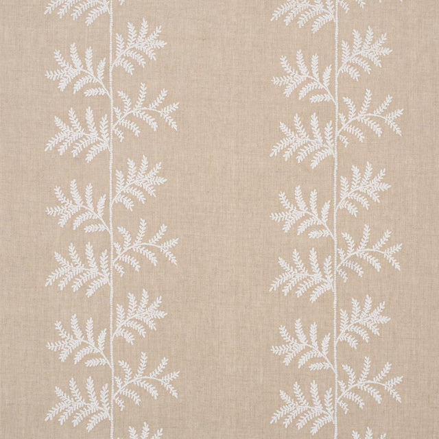 Schumacher Eloise Embroidery Wallcovering Natural Wallpaper