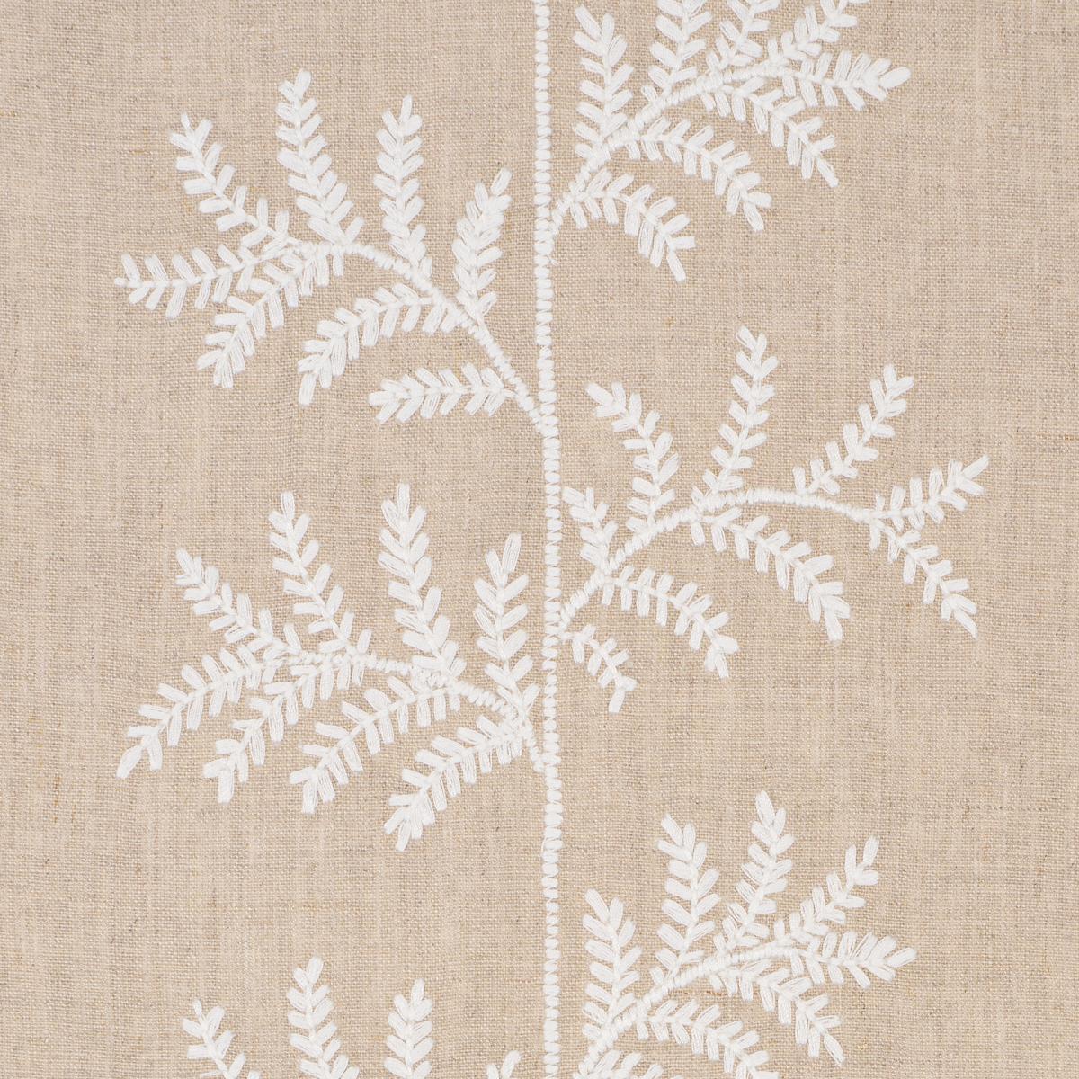 Schumacher Eloise Embroidery Wallcovering Natural Wallpaper