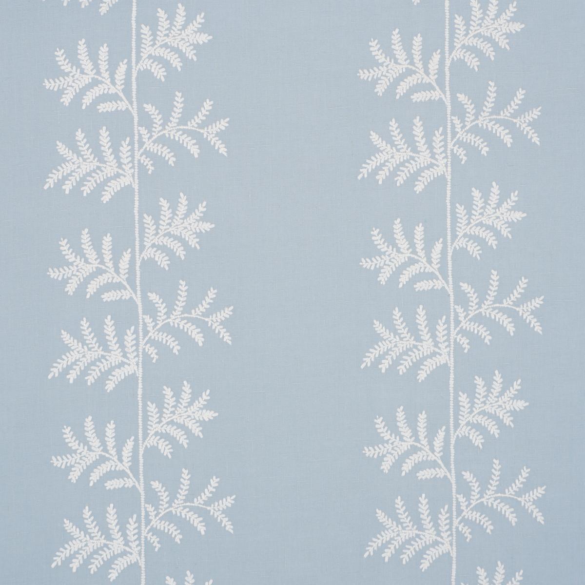 Schumacher Eloise Embroidery Wallcovering Sky Wallpaper