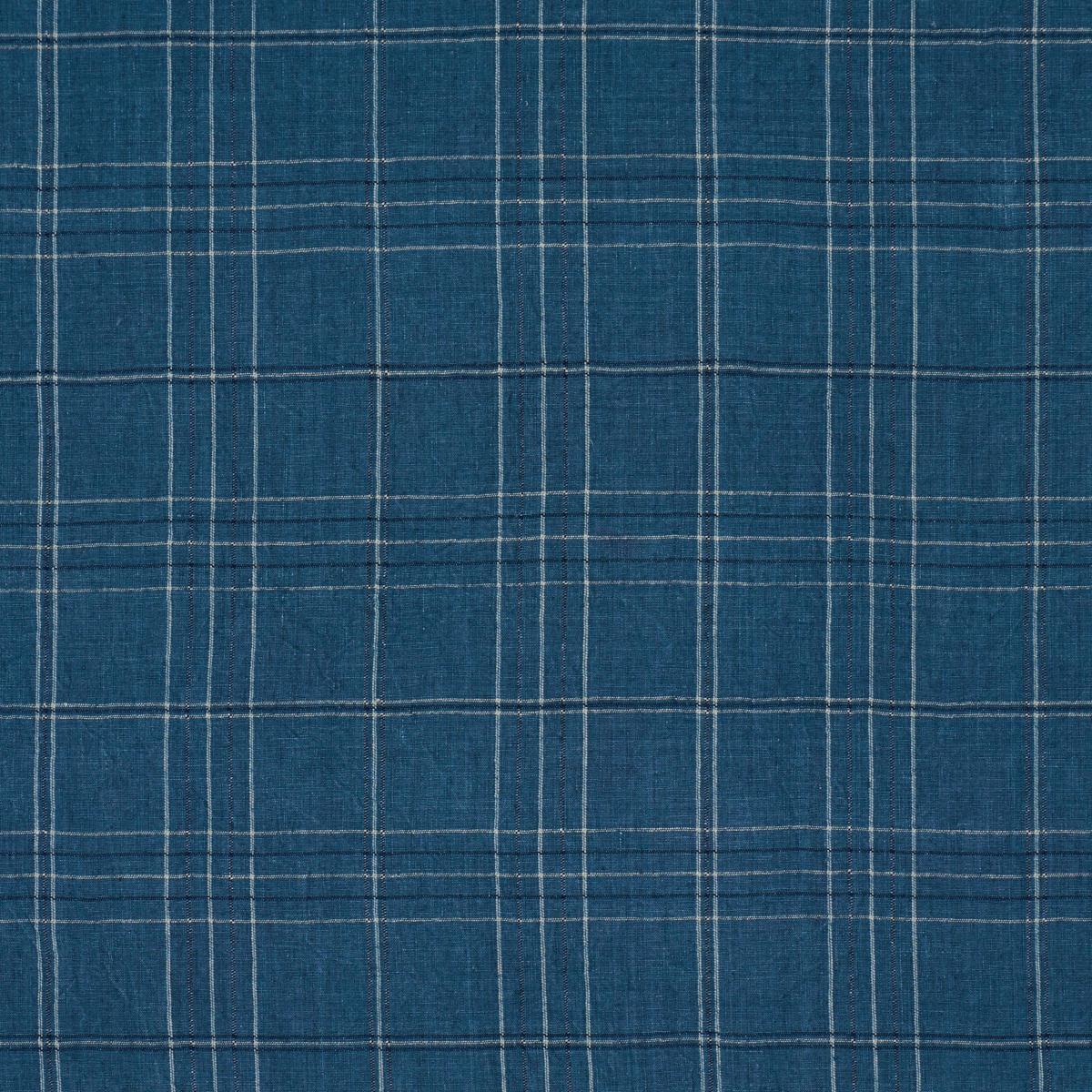 Schumacher Nils Plaid Linen Denim Fabric