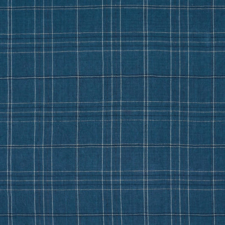 Schumacher Nils Plaid Linen Denim Fabric