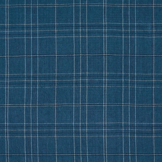 Schumacher Nils Plaid Linen Denim Fabric