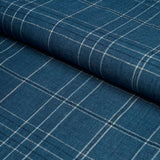 Schumacher Nils Plaid Linen Denim Fabric
