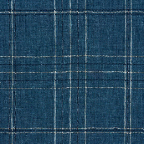 Schumacher Nils Plaid Linen Denim Fabric
