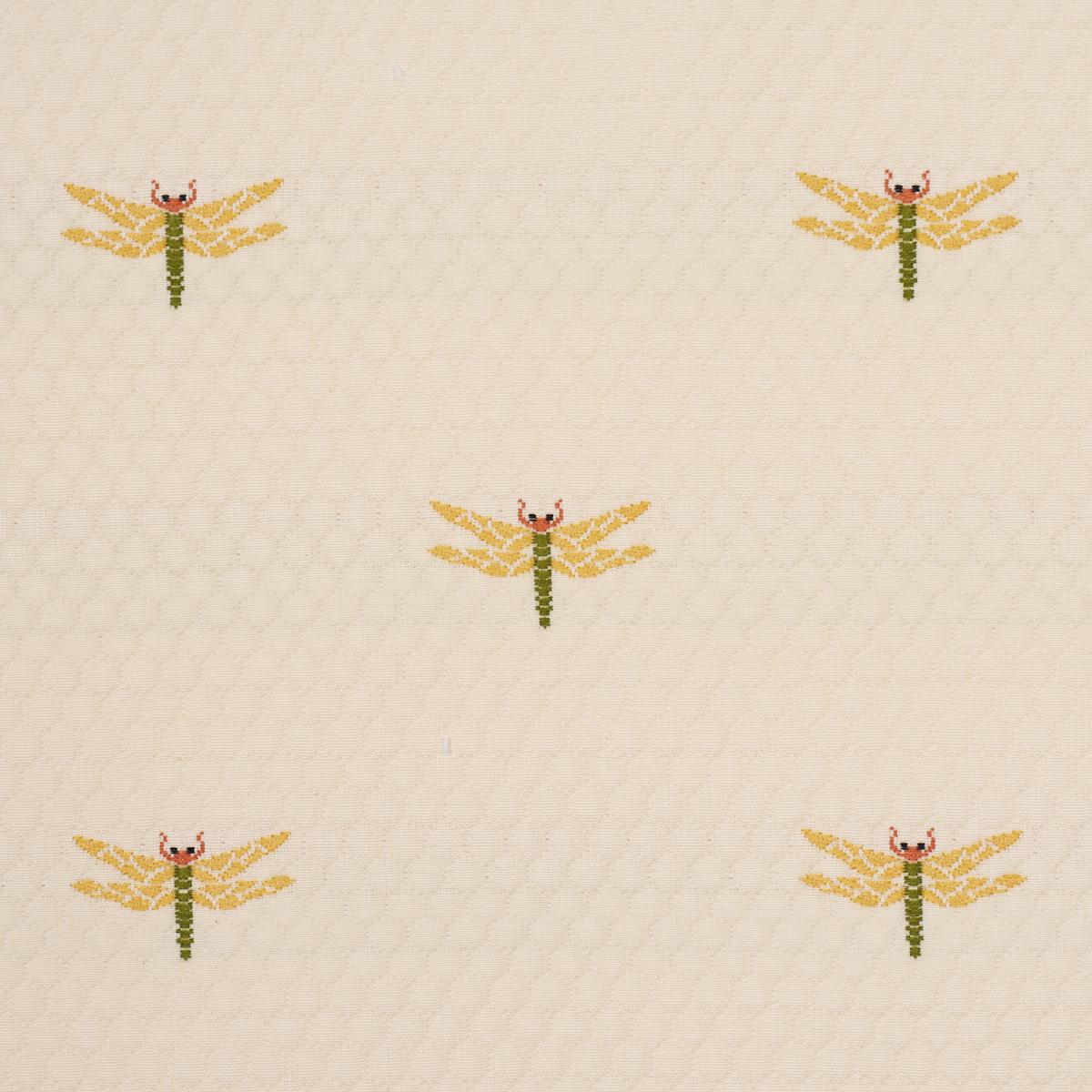 Schumacher Dragonflies Ochre Fabric