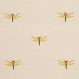 Schumacher Dragonflies Ochre Fabric