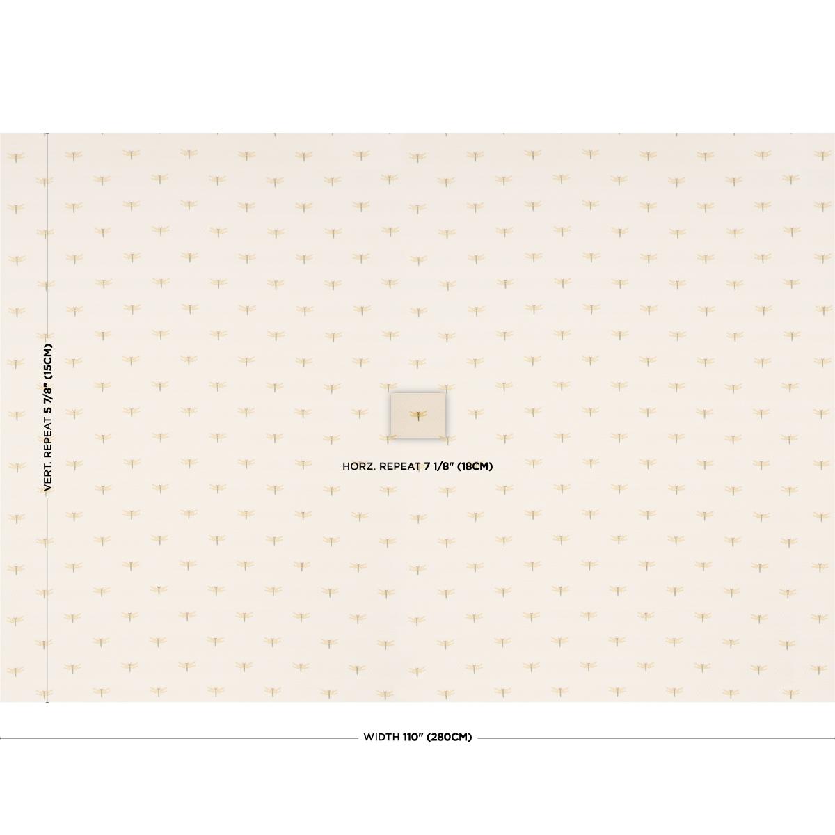 Schumacher Dragonflies Ochre Fabric