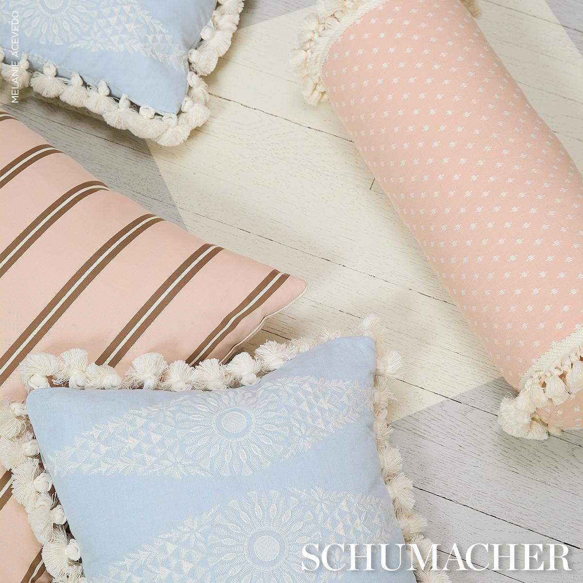 Schumacher Briony Stripe Cameo Fabric