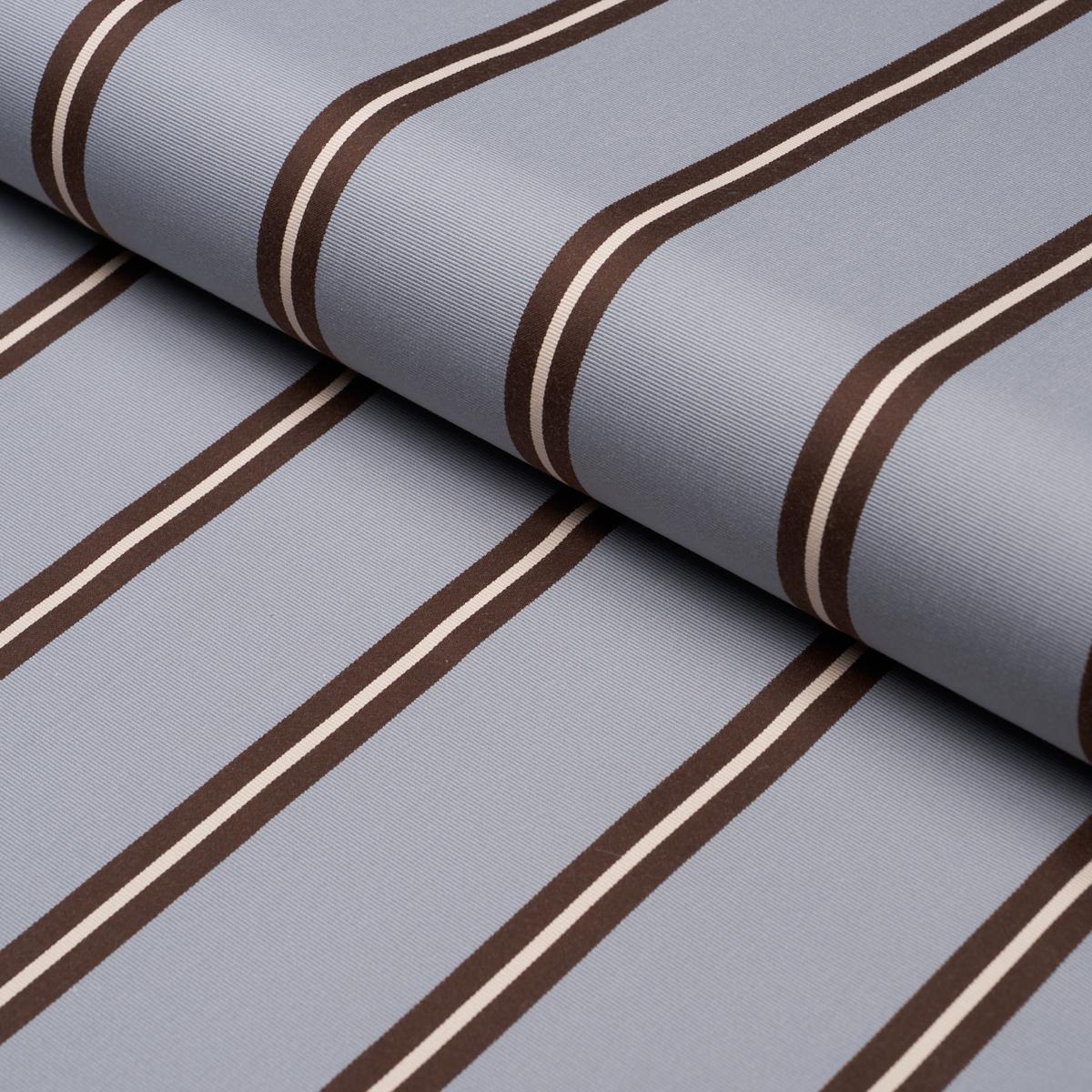 Schumacher Briony Stripe Sky Fabric