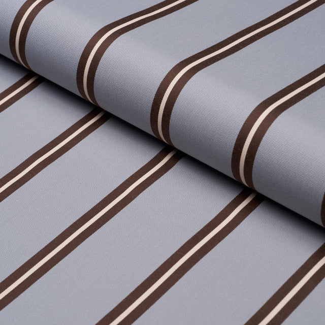 Schumacher Briony Stripe Sky Fabric