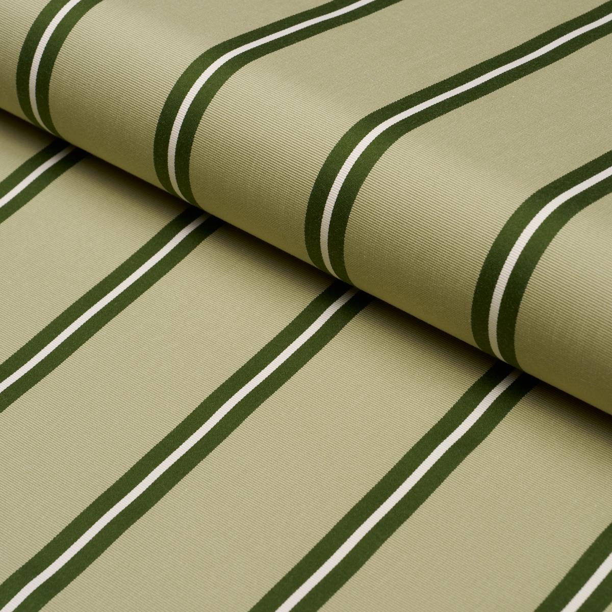 Schumacher Briony Stripe Leaf Fabric