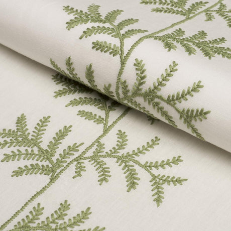 Schumacher Eloise Embroidery Sage Fabric