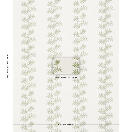 Schumacher Eloise Embroidery Sage Fabric