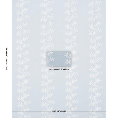 Schumacher Eloise Embroidery Sky Fabric