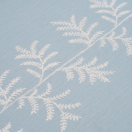 Schumacher Eloise Embroidery Sky Fabric