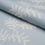 Schumacher Eloise Embroidery Sky Fabric