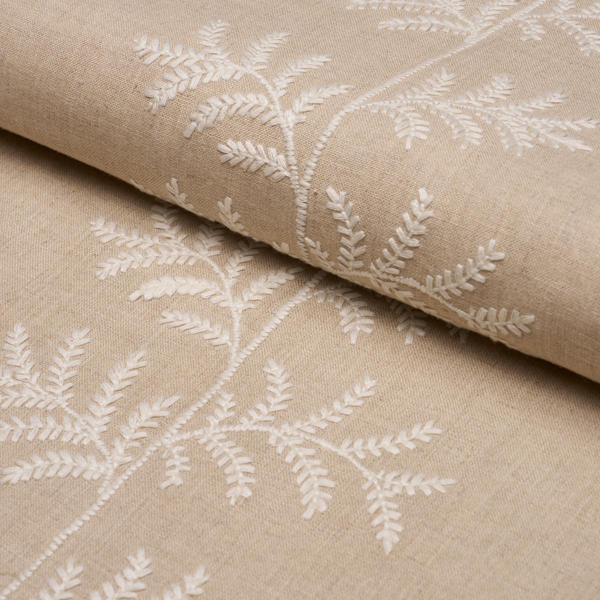 Schumacher Eloise Embroidery Natural Fabric