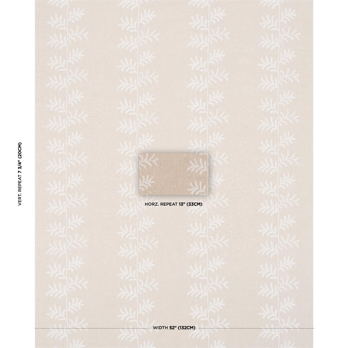 Schumacher Eloise Embroidery Natural Fabric