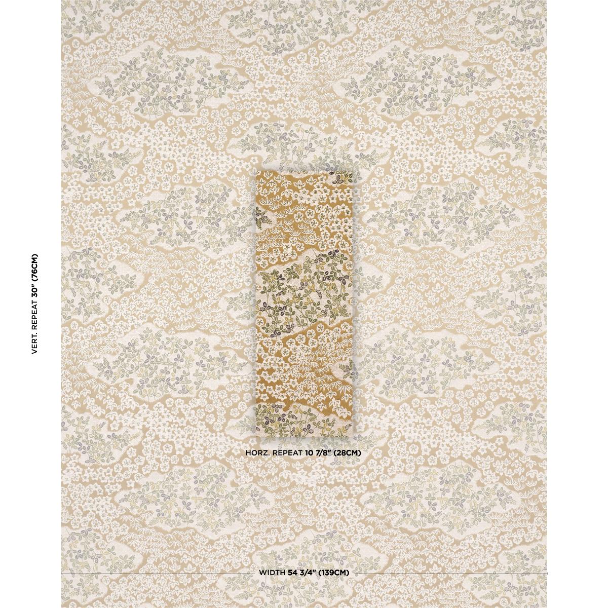 Schumacher Lorene Ochre Fabric