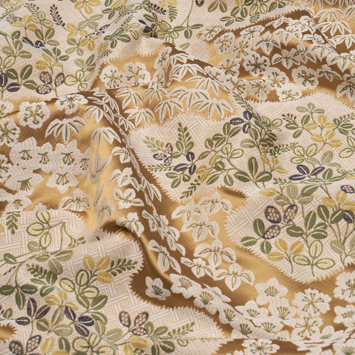 Schumacher Lorene Ochre Fabric