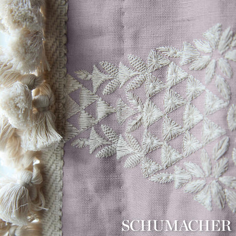 Schumacher Tasmin Embroidery French Lilac Fabric